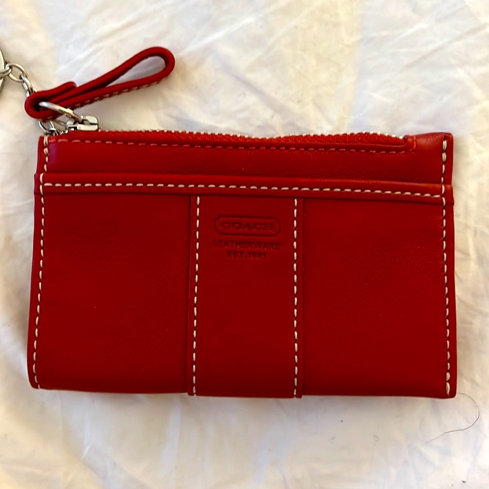 Coach NWOT keychain wallet coin purse leather